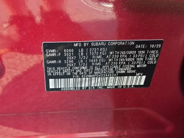 Used 2025 Red Subaru Limited image 47