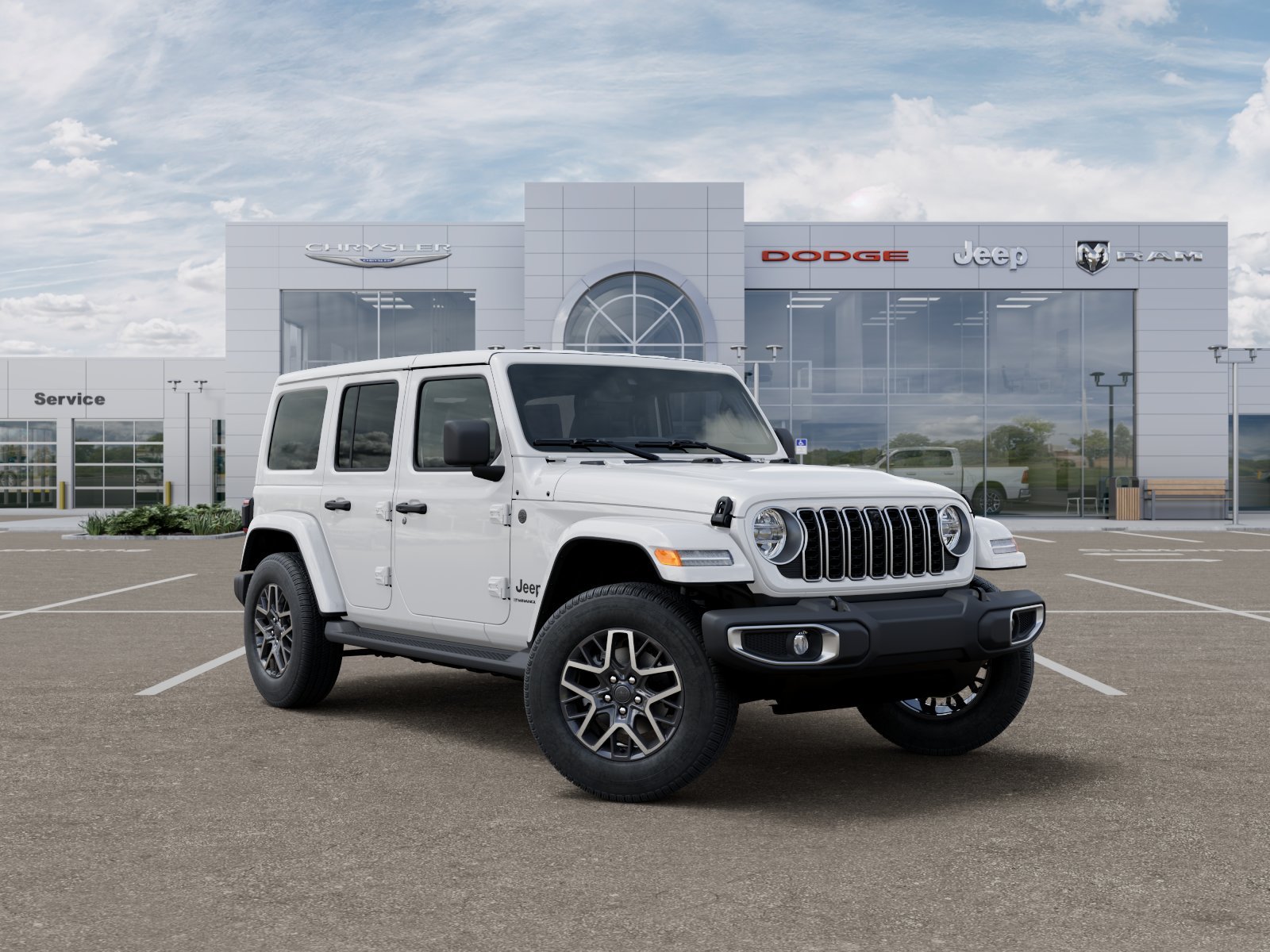 New 2026 Bright White Clear-Coat Exterior Paint Jeep Sahara image 14