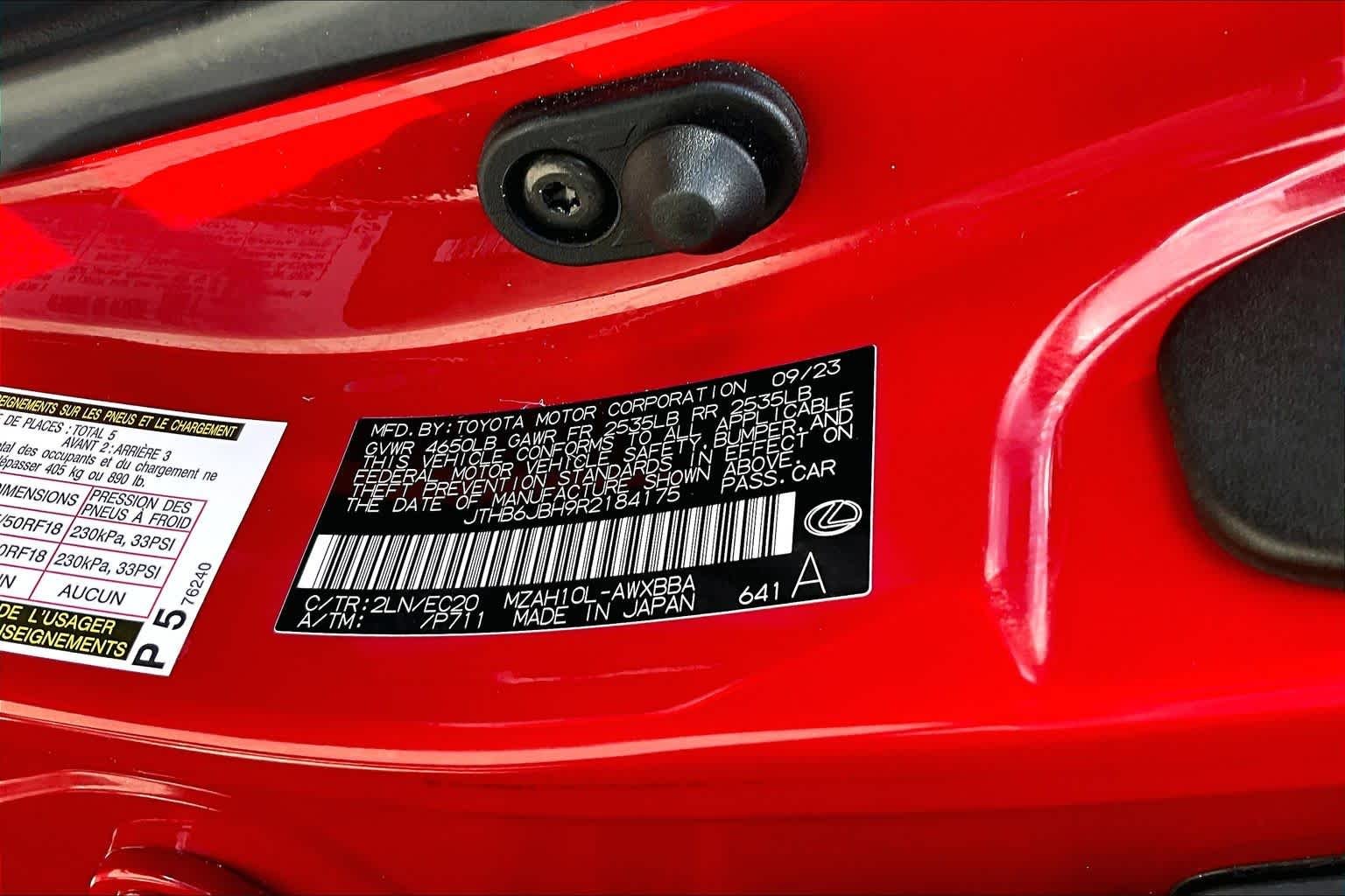 Used 2024 Redline with Obsidian Roof Lexus F SPORT Design image 35