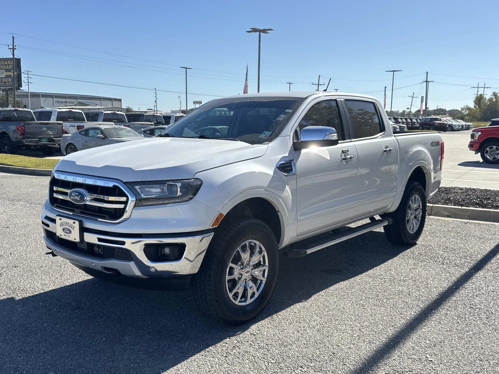 Certified Used 2020 White Platinum Tri-Coat Metallic Ford LARIAT image 3