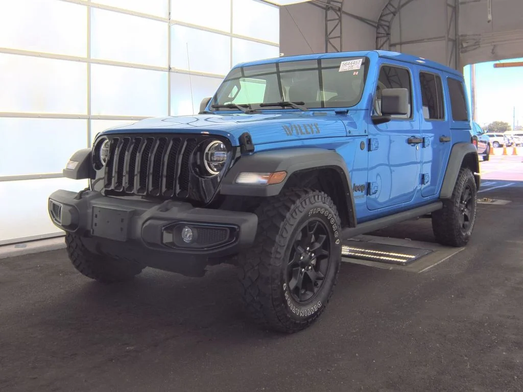Used 2022 Blue Jeep Unlimited Willys image 1