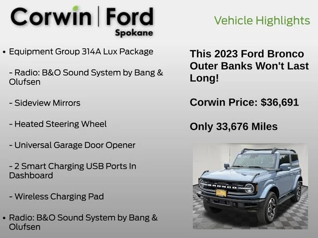 Certified Used 2023 Azure Gray Metallic Ford Outer Banks image 13