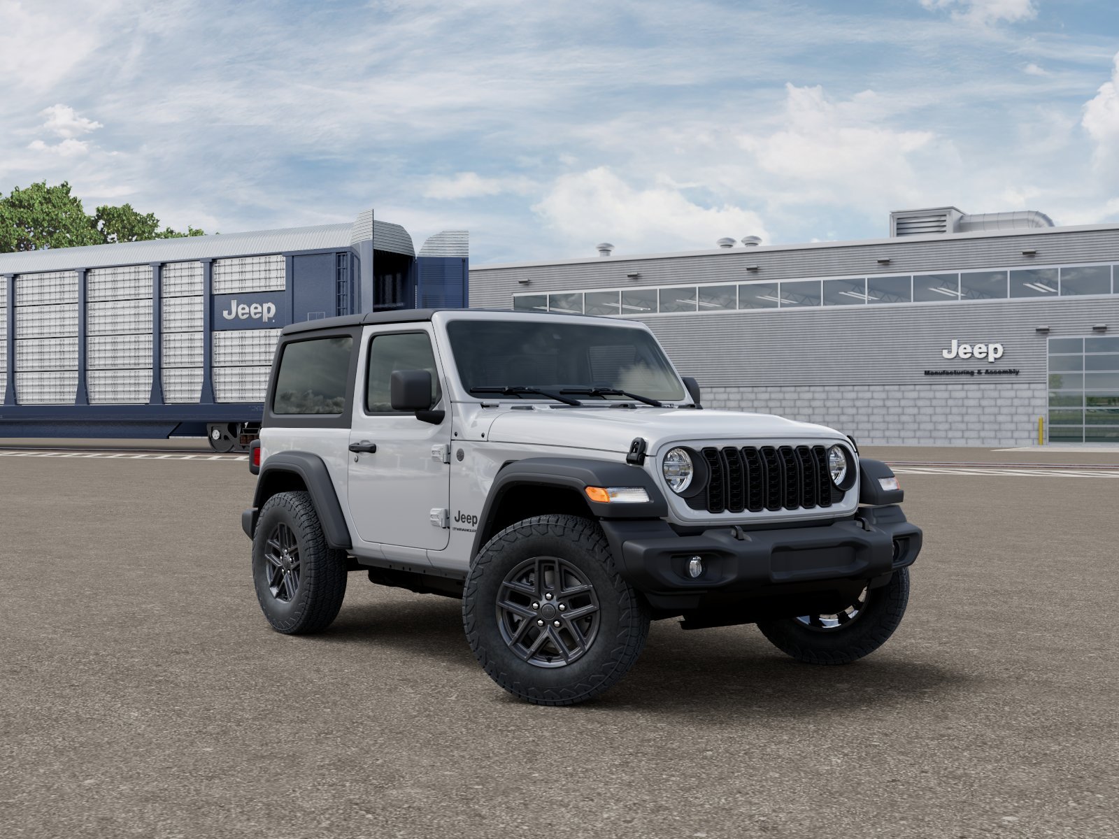 New 2026 Bright White Clear-Coat Exterior Paint Jeep Sport S image 3