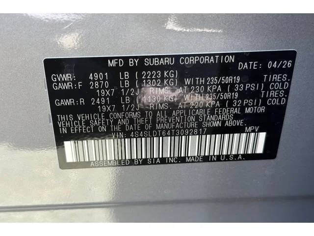 New 2026 RIVER ROCK PEARL Subaru Touring image 54