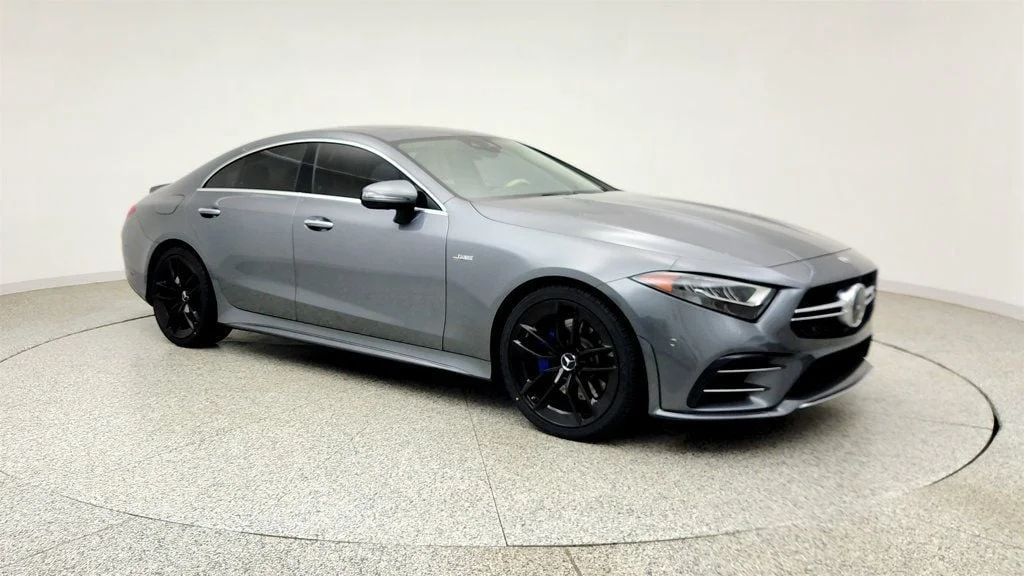 Used 2021 Selenite Grey Metallic Mercedes-Benz AMG® CLS 53 4MATIC+ Coupe w/ Nappa Leather & Driver Assist Pkg image 3