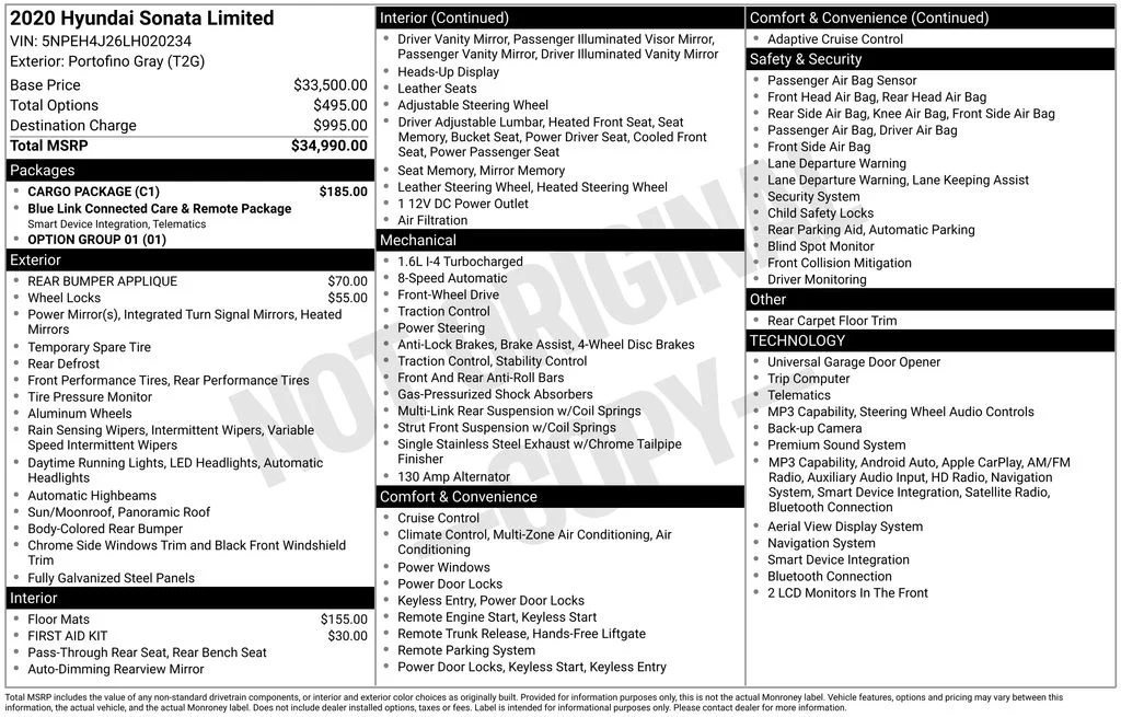 Used 2020 Gray Hyundai Limited image 37