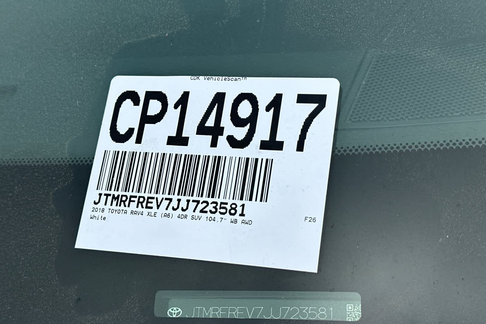 Certified Used 2018 Super White Toyota XLE image 3