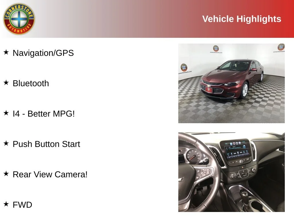 Used 2016 Chevrolet Malibu 1LT with VIN 1G1ZE5ST7GF207725 for sale in Elk River, Minnesota