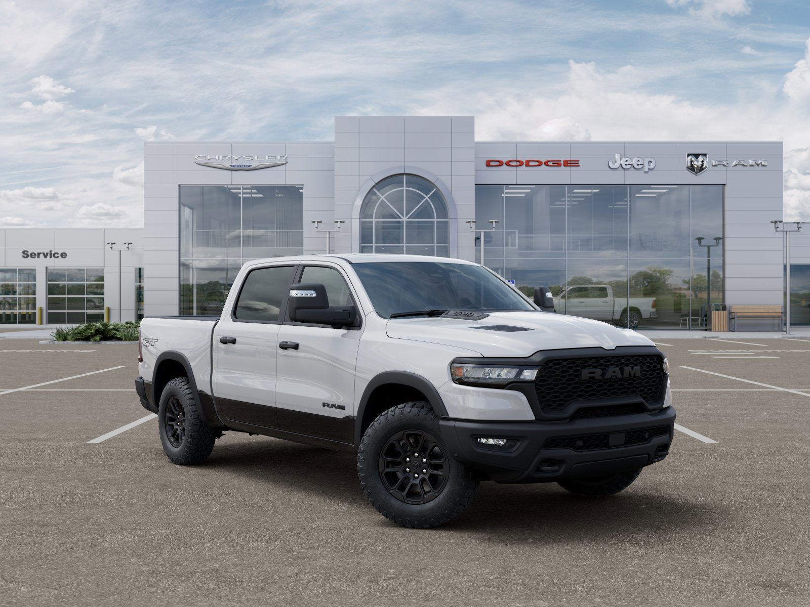 New 2026 Bright White Clear-Coat Exterior Paint RAM Rebel image 5