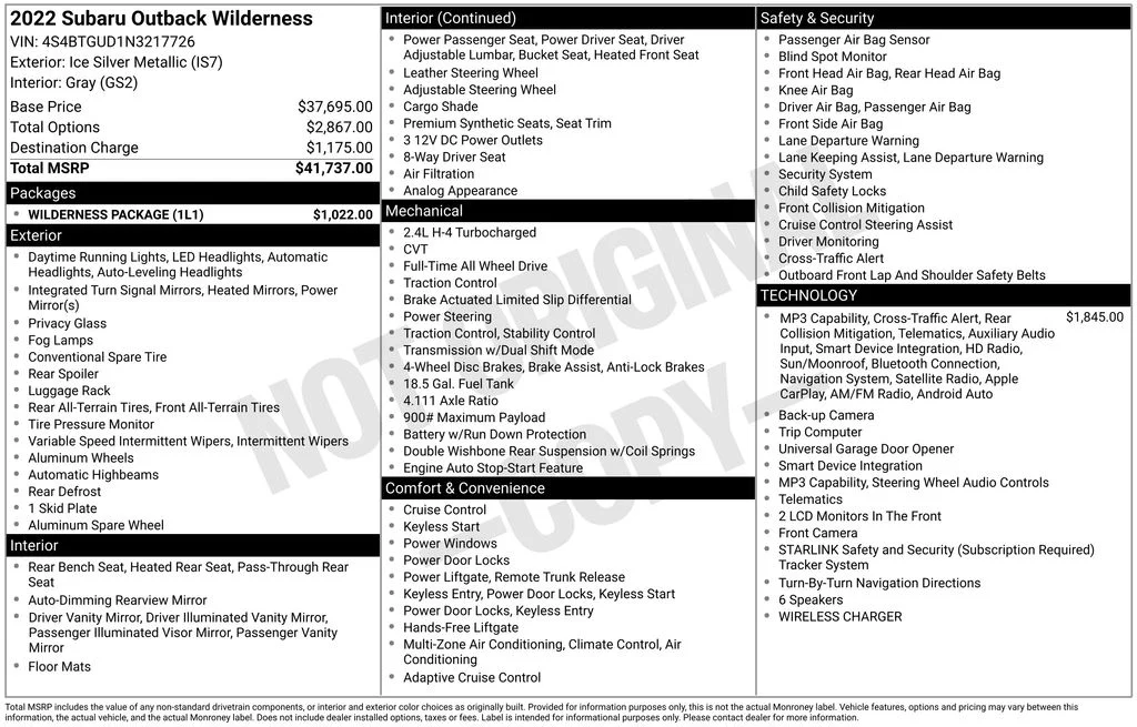 Used 2022 Silver Subaru Wilderness image 51