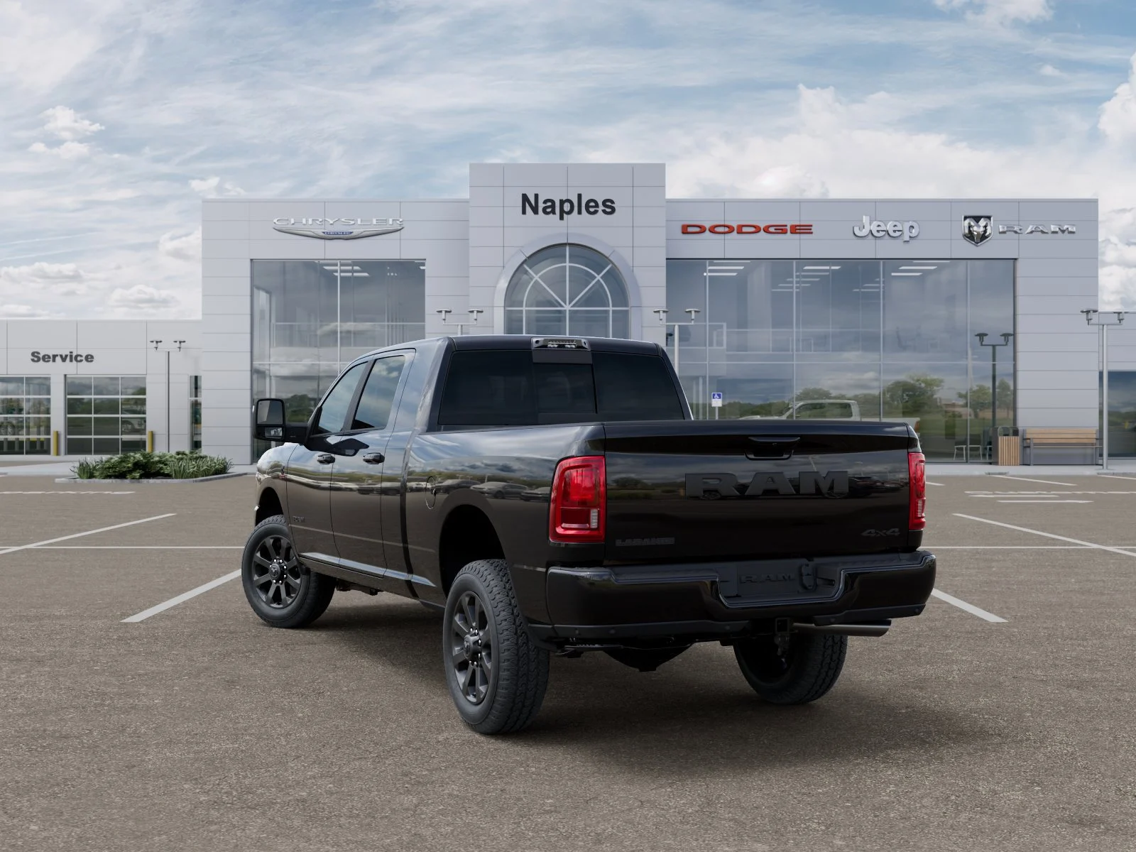 New 2026 Diamond Black Crystal Pearl-Coat Exterior Paint RAM Laramie image 3