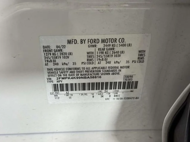 Used 2022 White Ford Titanium image 16