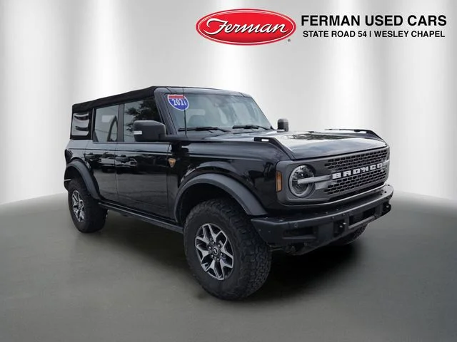 Certified Used 2021 Black Ford Badlands image 1