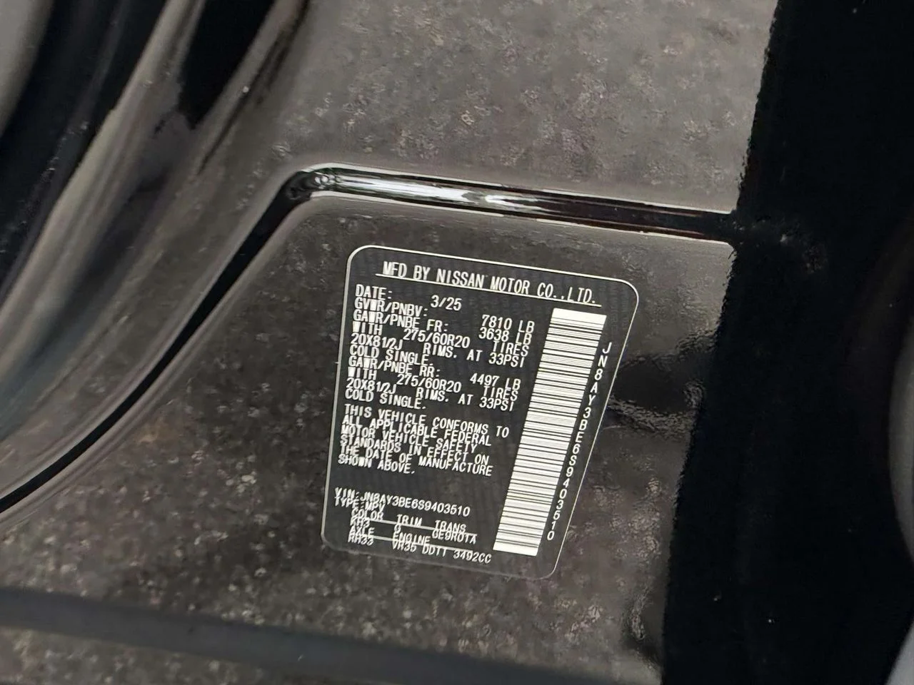 Used 2025 Super Black Nissan SL 4WD image 24