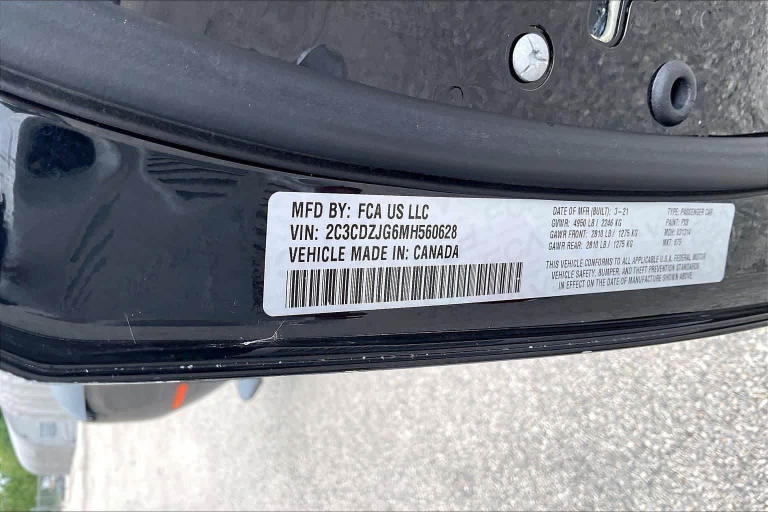 Used 2021 Pitch Black Clearcoat Dodge GT image 31