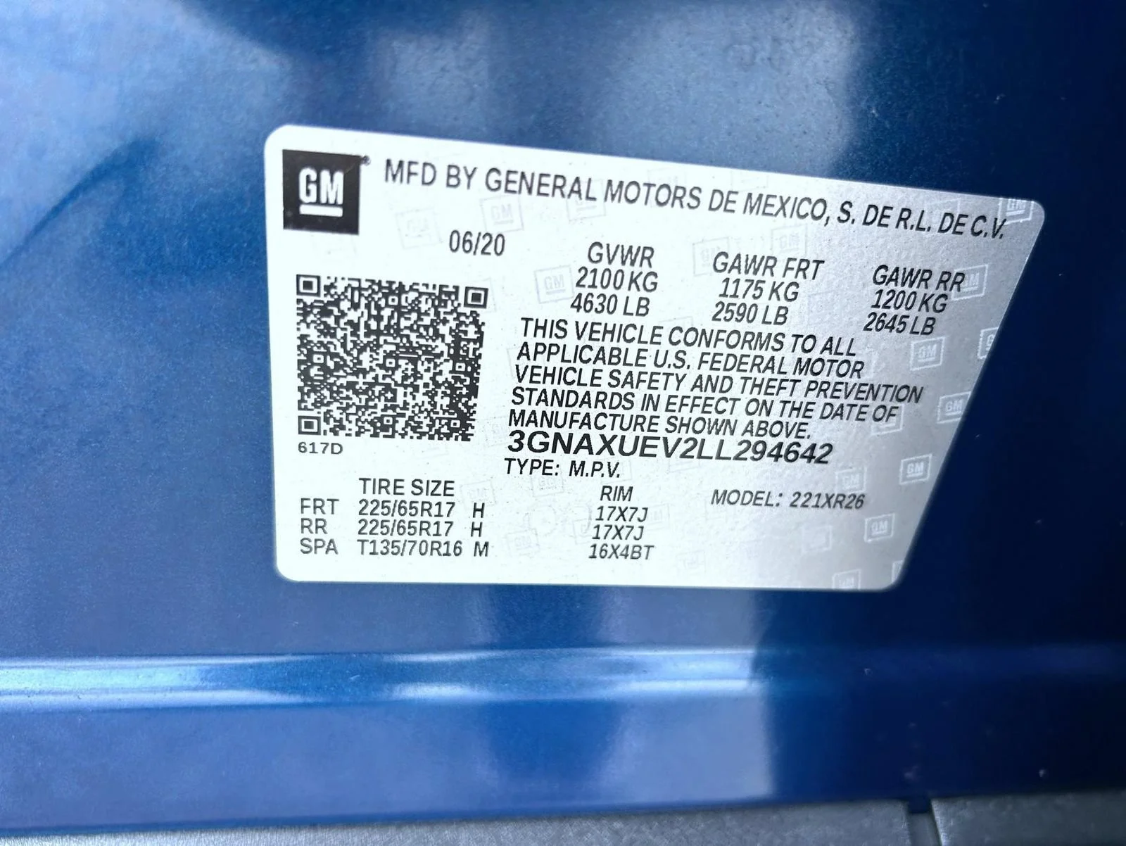 Certified Used 2020 PACIFIC BLUE METALLIC Chevrolet LT image 26