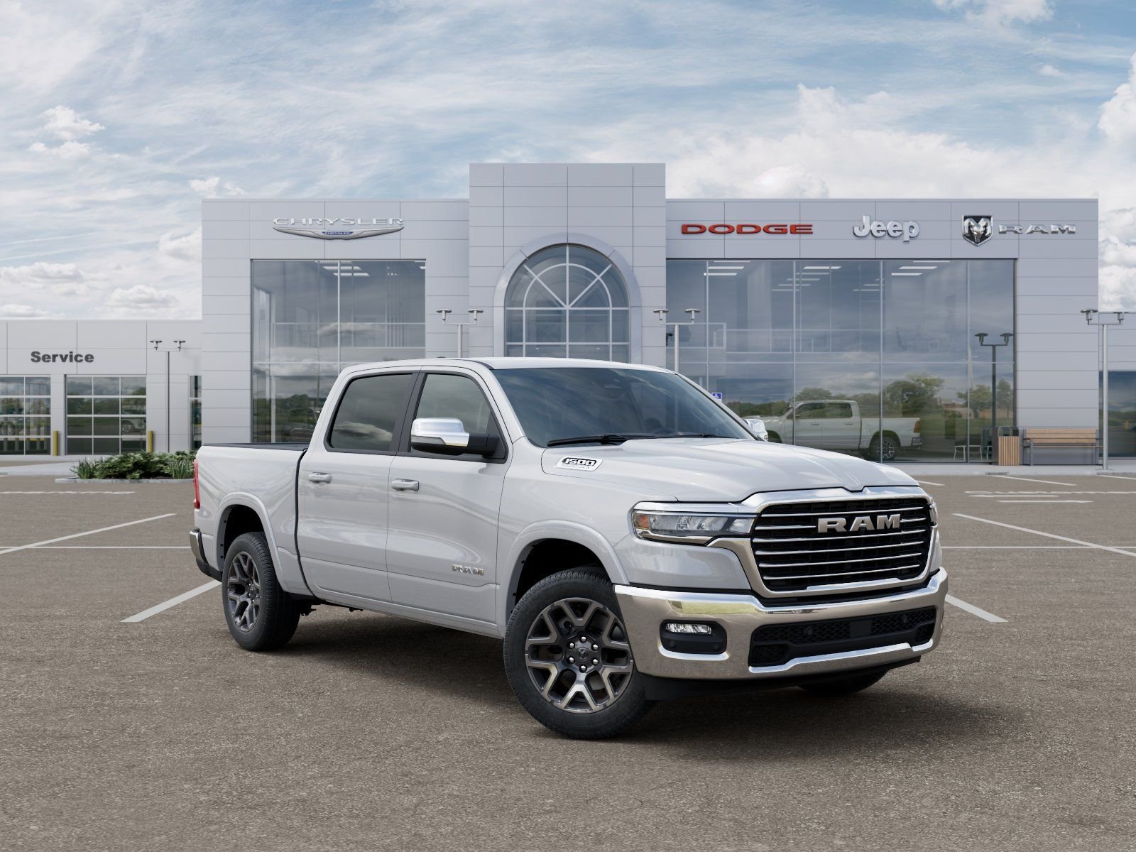 New 2026 Ivory White Tri-Coat Pearl-Coat Exterior Paint RAM Laramie image 5