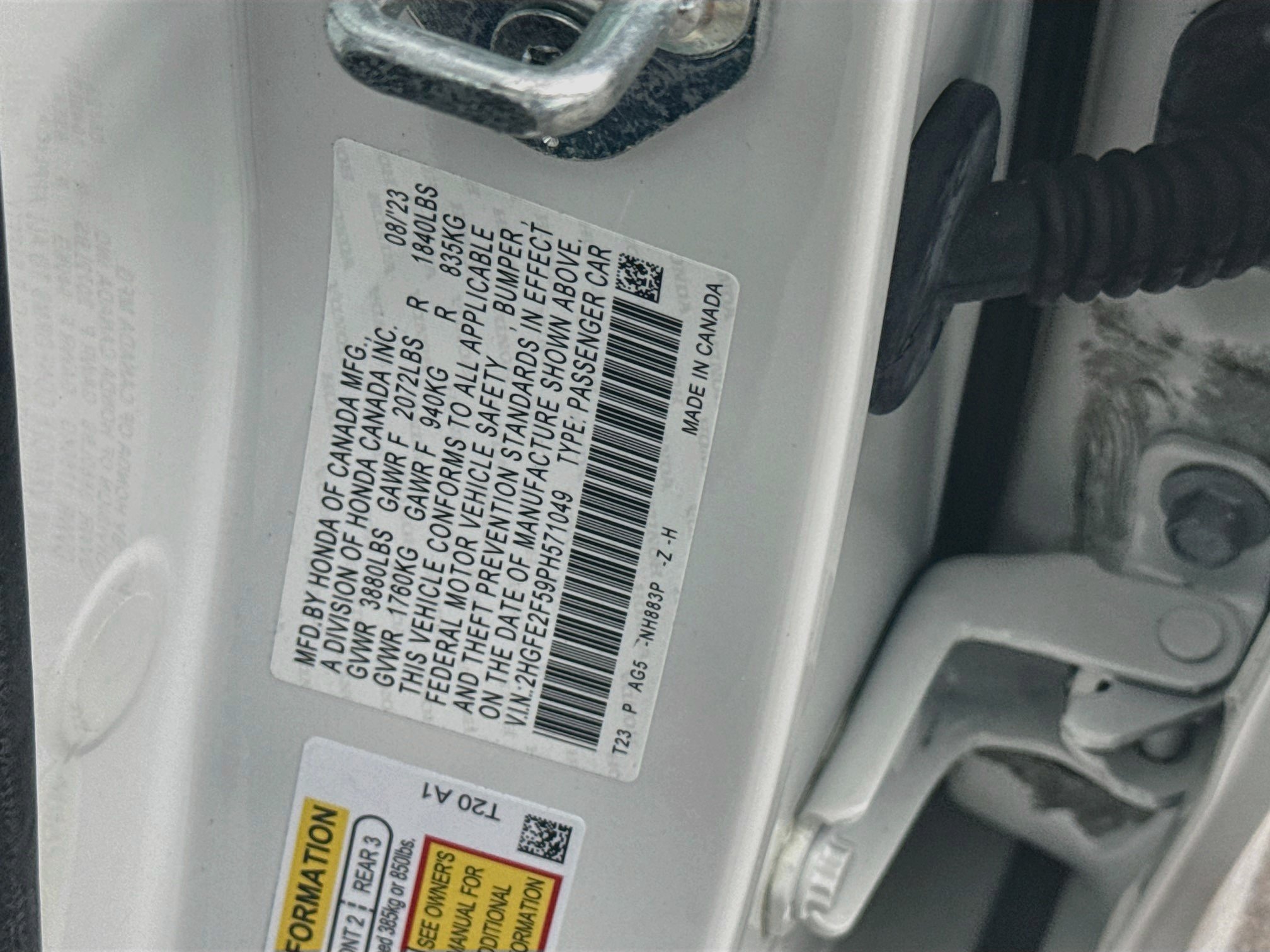Used 2023 Platinum White Pearl Honda Sport image 36