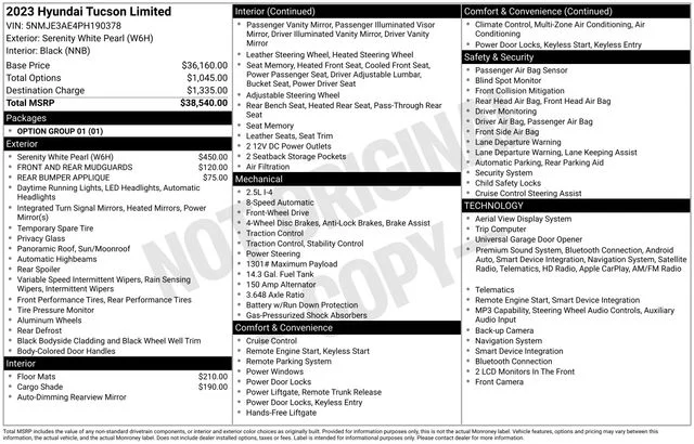 Used 2023 Serenity White Pearl Hyundai Limited image 11