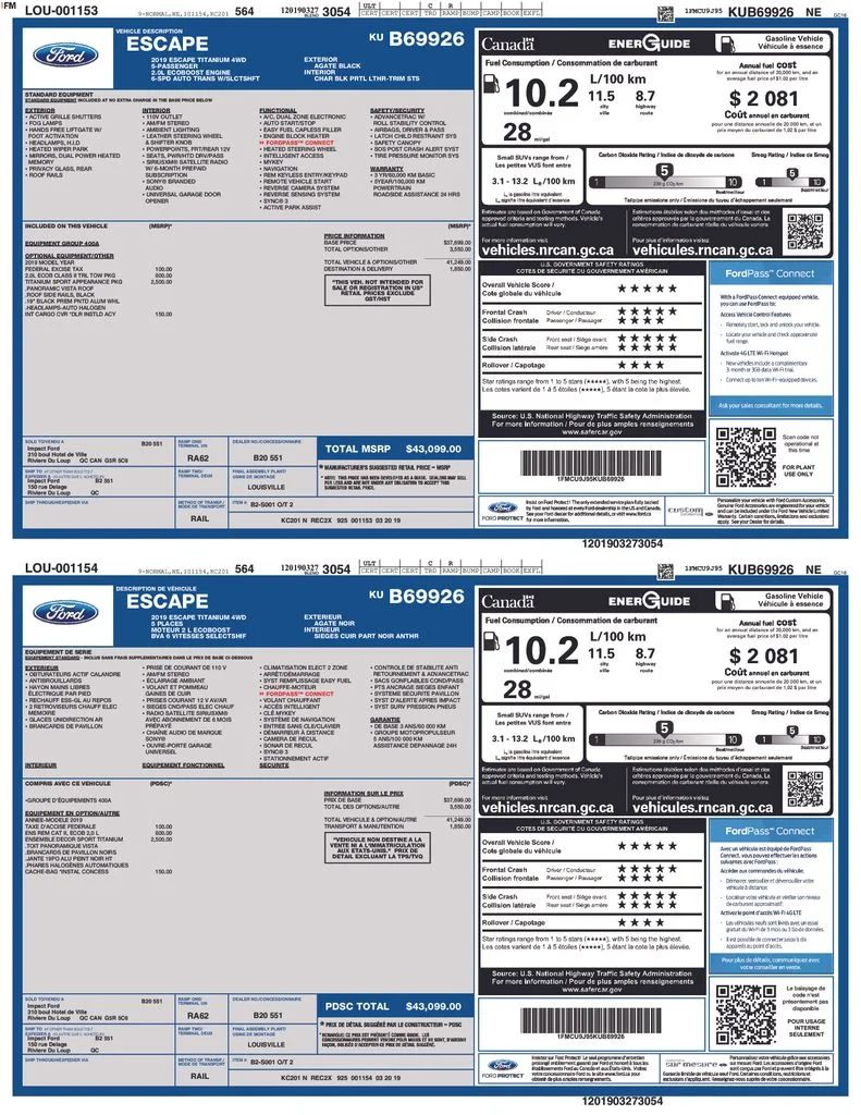 Certified Used 2019 Black Ford Titanium image 7