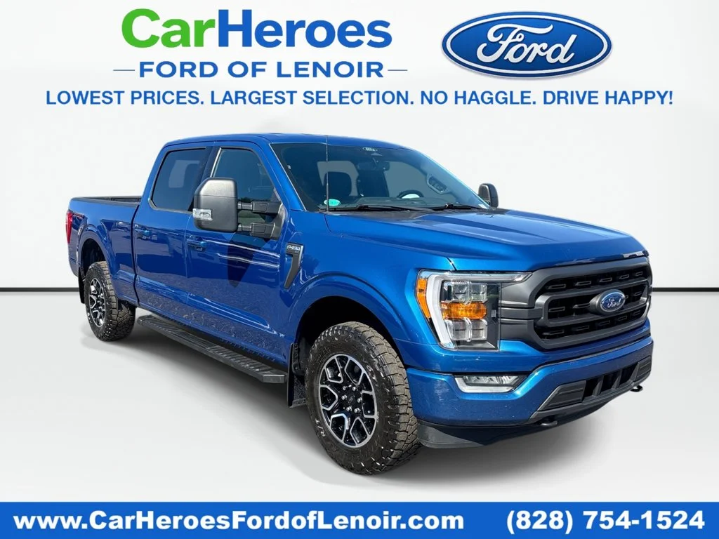 Used 2022 Atlas Blue Metallic Ford XLT image 1