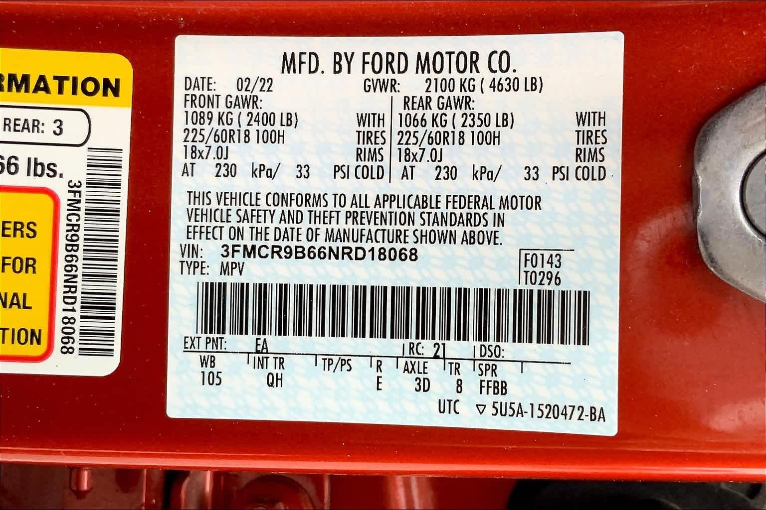Used 2022 Hot Pepper Red Tinted Clearcoat Ford Big Bend image 31