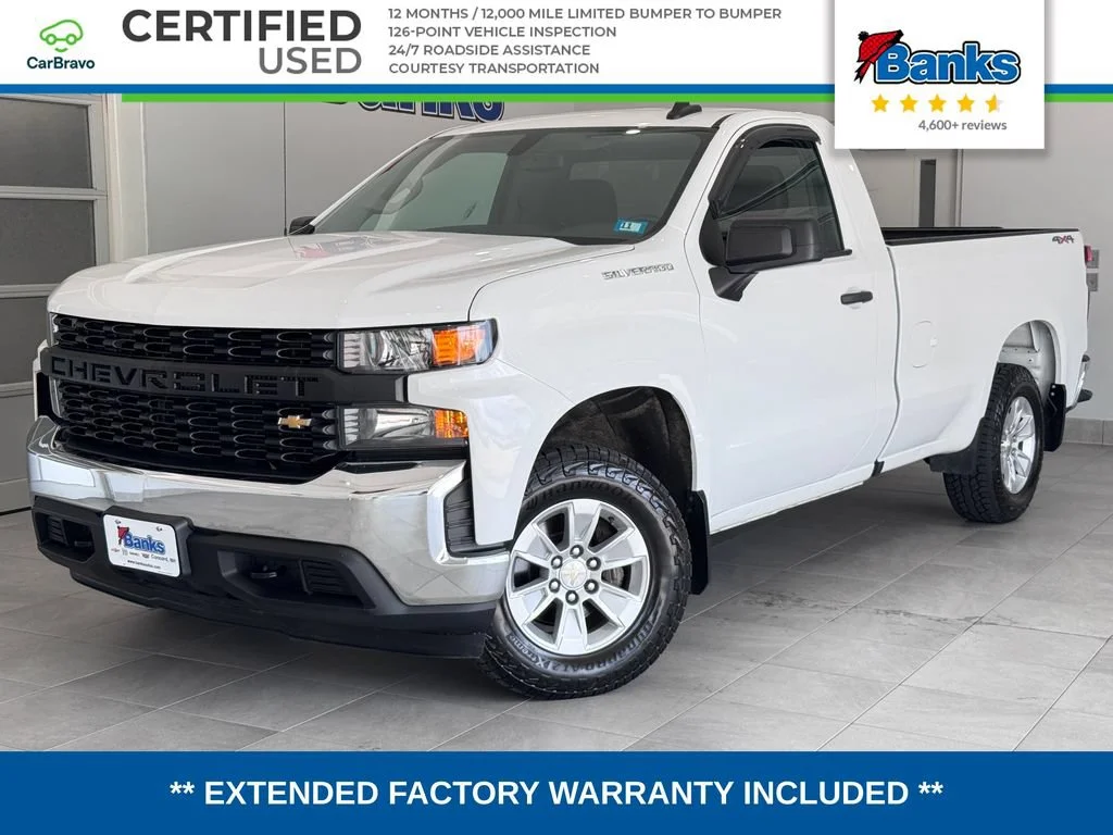 Certified Used 2021 SUMMIT WHITE Chevrolet Work Truck image 1