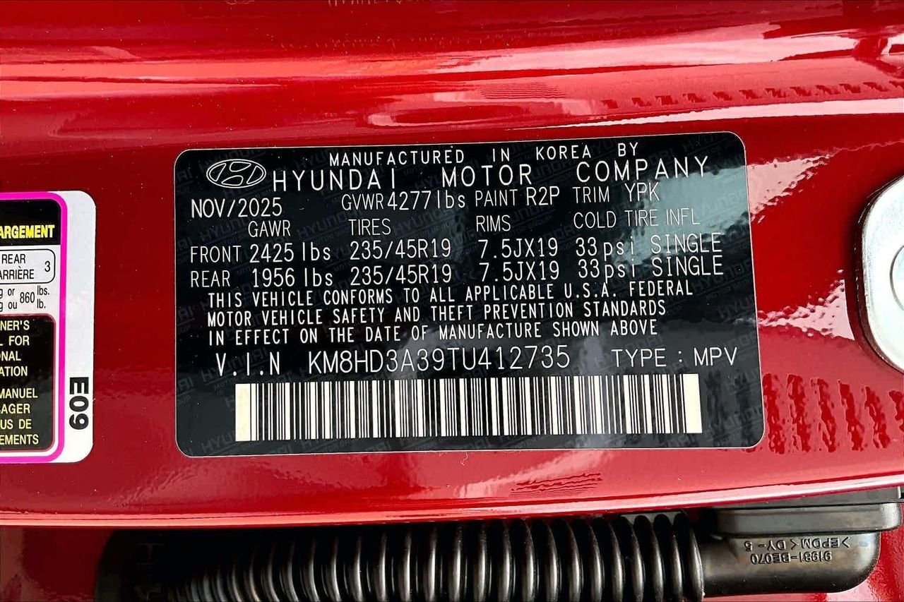 New 2026 Ultimate Red Metallic Hyundai SEL Premium image 21