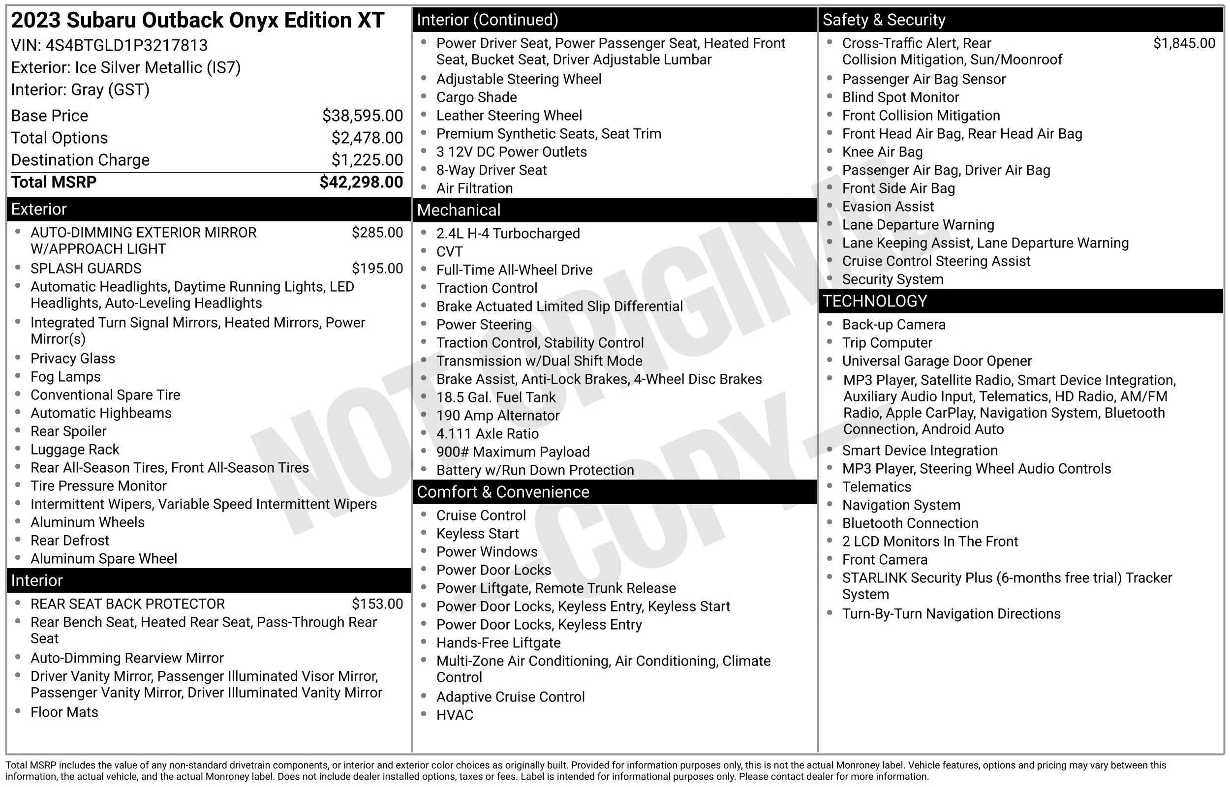 Used 2023 Ice Silver Metallic Subaru Onyx Edition XT image 46