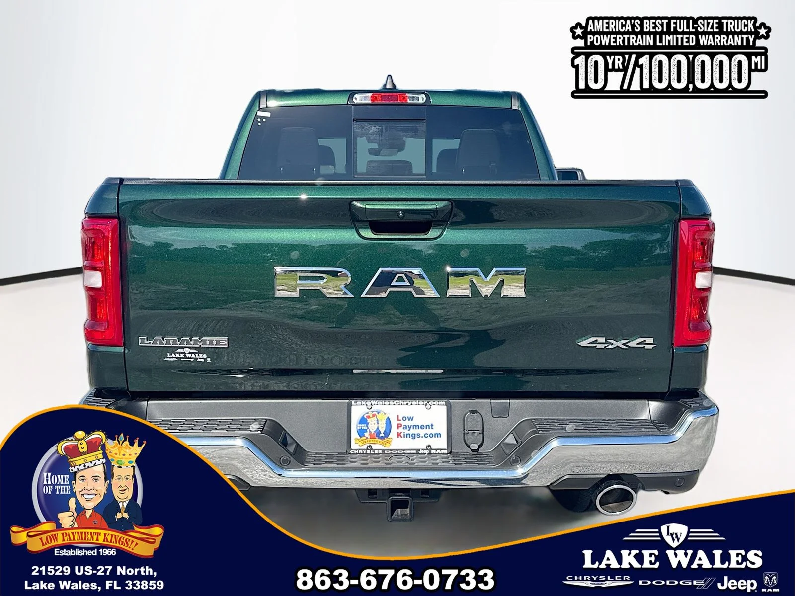 New 2026 Serrano-Green Metallic Exterior Paint RAM Laramie image 5