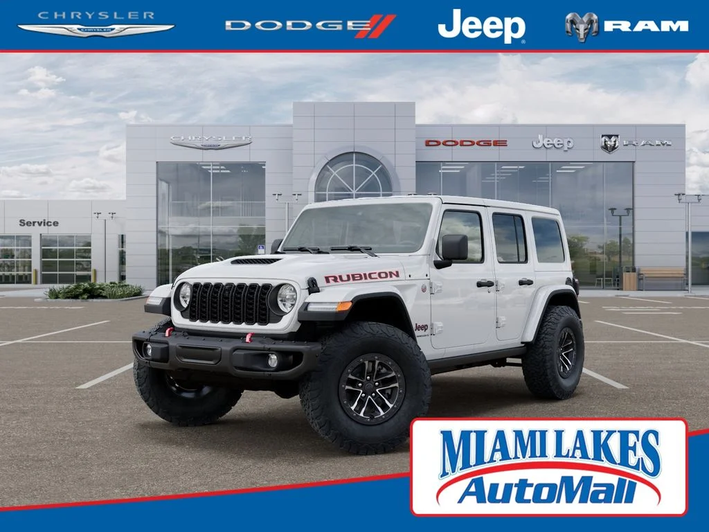 New 2026 Bright White Clear-Coat Exterior Paint Jeep Rubicon X image 1