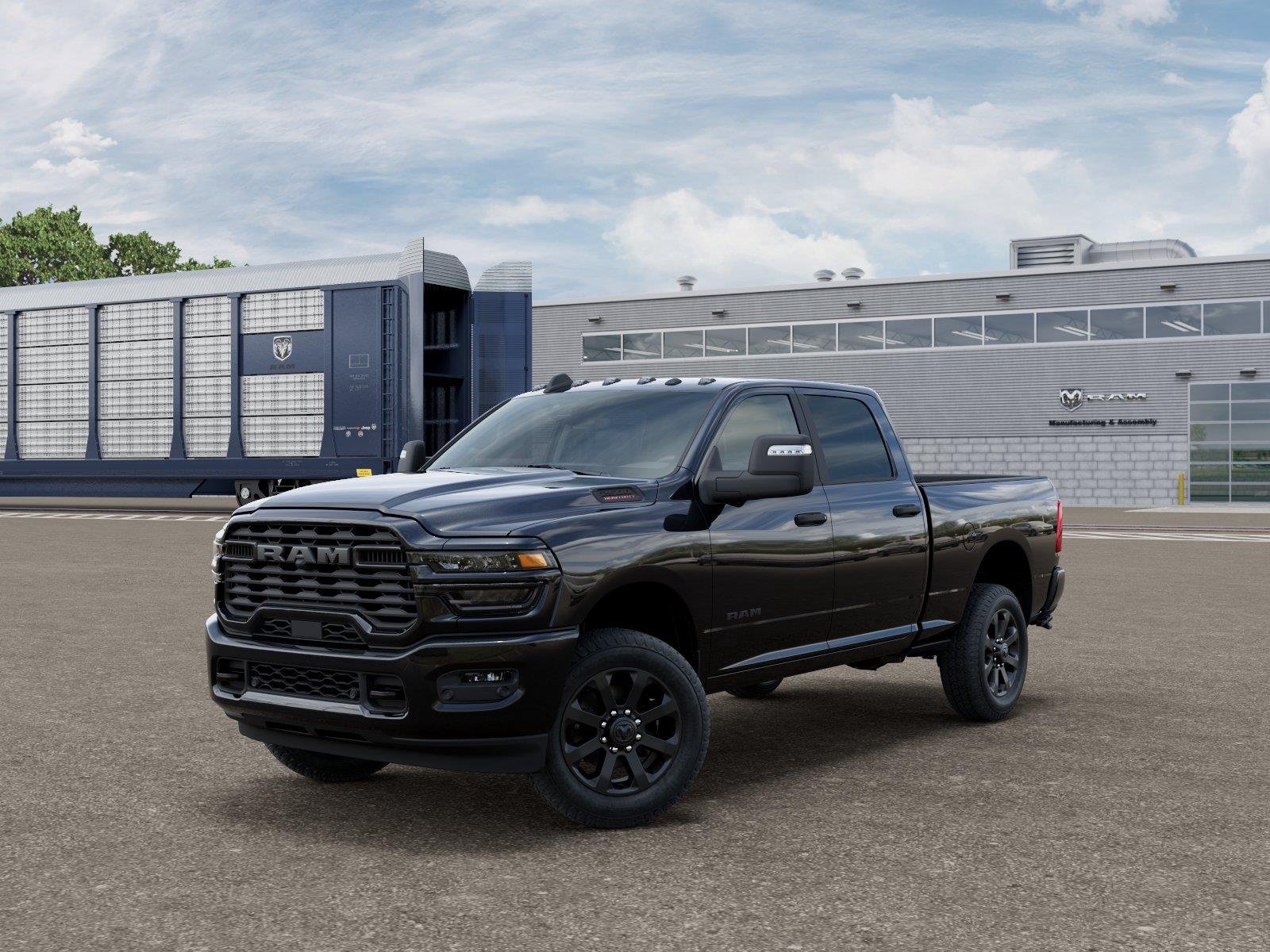 New 2026 Diamond Black Crystal Pearl-Coat Exterior Paint RAM Big Horn image 1