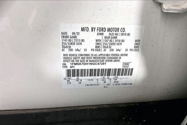 Used 2022 White Ford XLT image 5