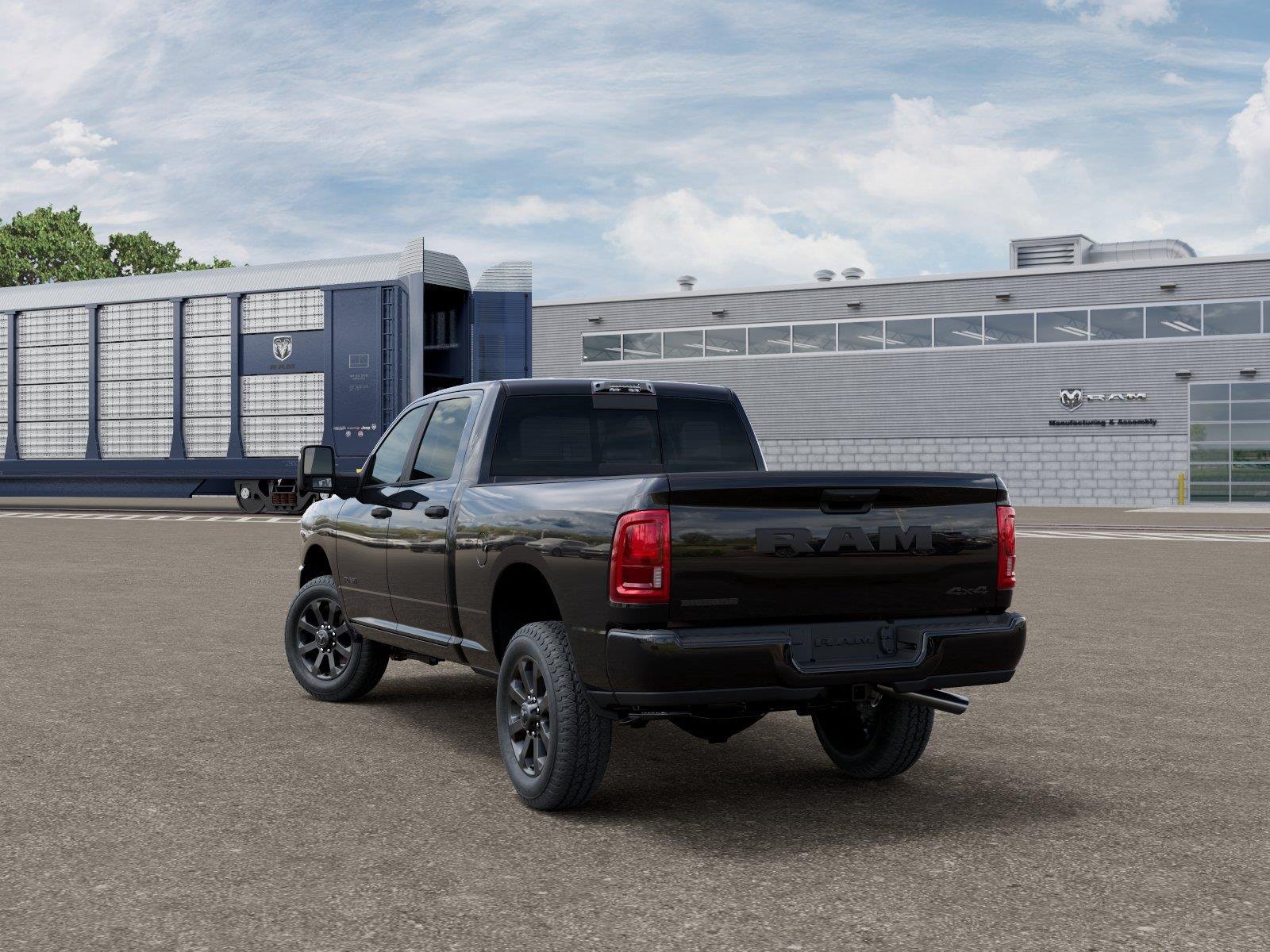 New 2026 Diamond Black Crystal Pearl-Coat Exterior Paint RAM Big Horn image 3