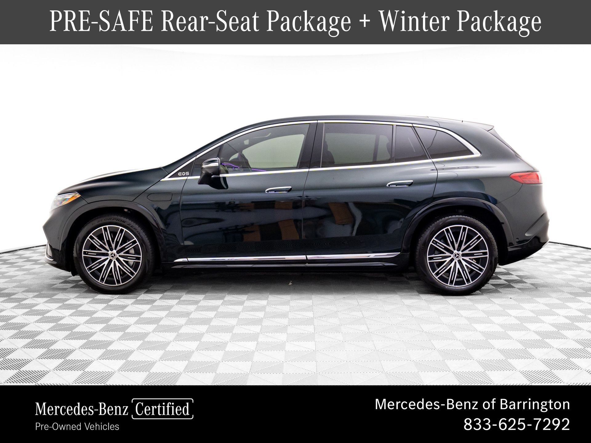 Certified 2023 Mercedes-Benz EQS SUV Base with VIN 4JGDM4EB0PA023429 for sale in Barrington, IL