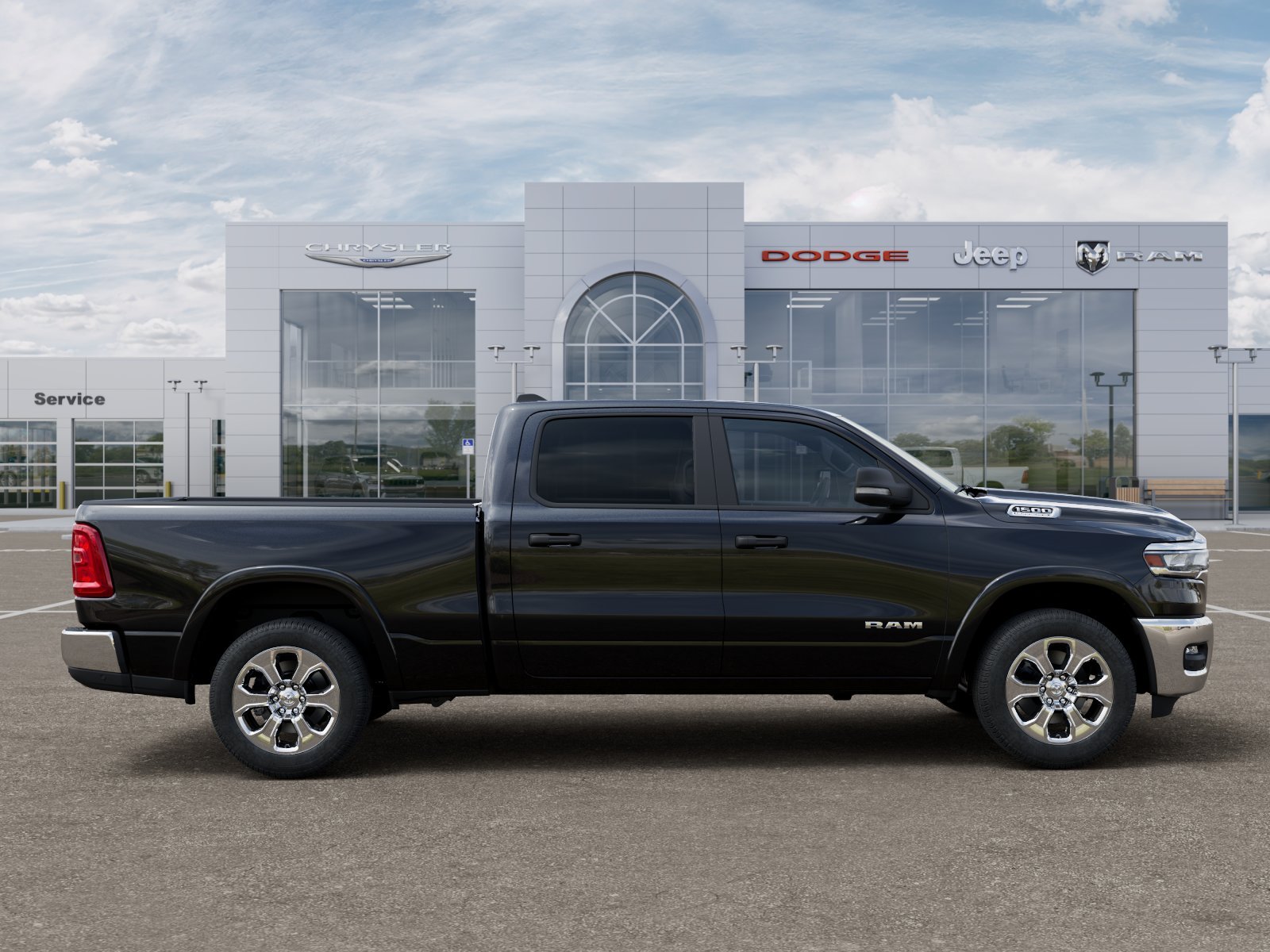 New 2026 Diamond Black Crystal Pearl-Coat Exterior Paint RAM Big Horn/Lone Star image 132