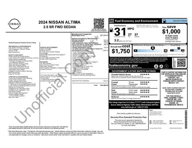 2024 Nissan Altima 2.5 SR's photo