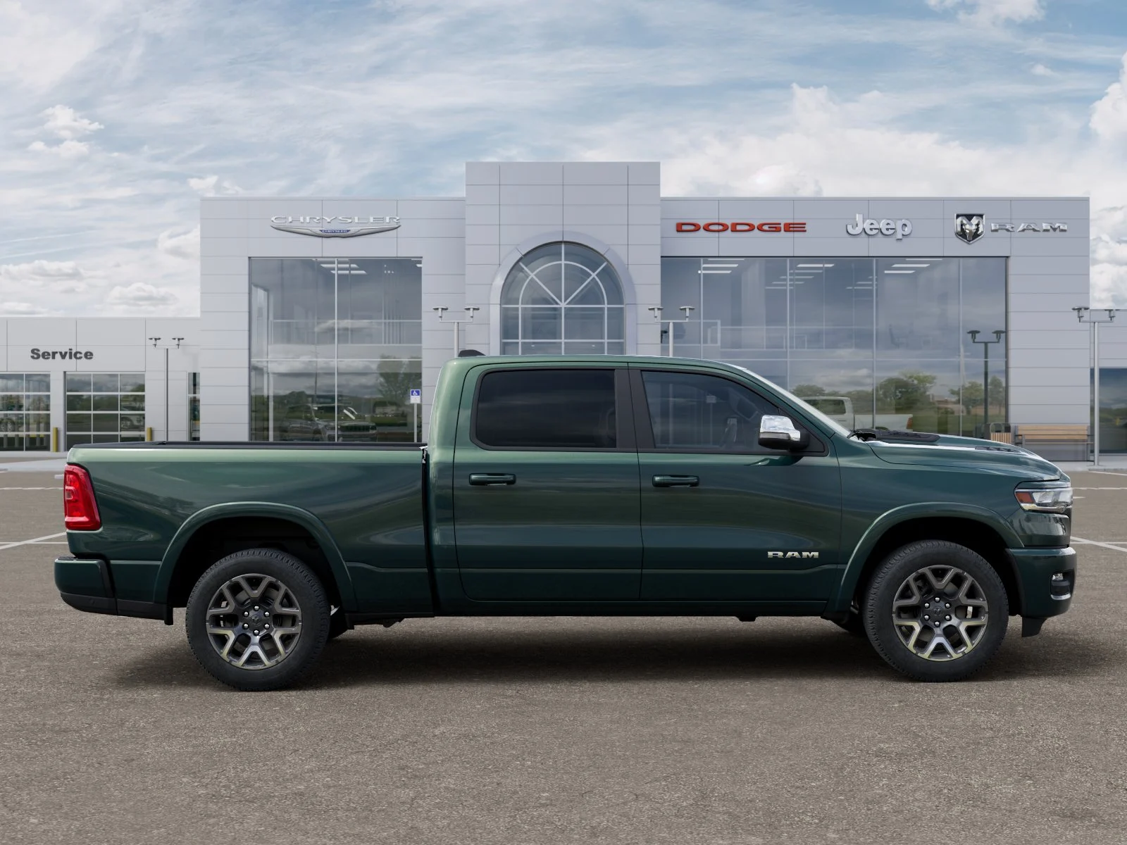New 2026 Serrano-Green Metallic Exterior Paint RAM Laramie image 48