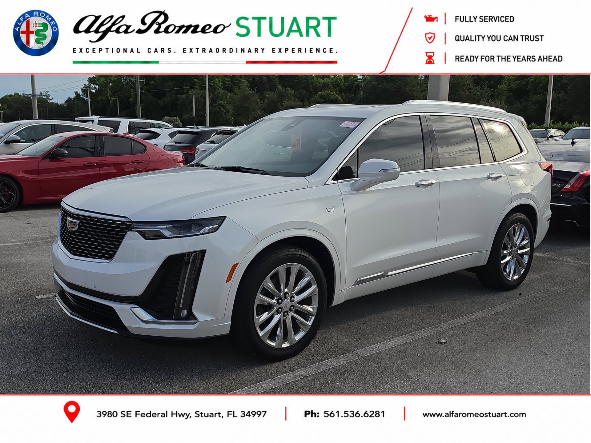 Used 2021 White Cadillac Premium Luxury image 1