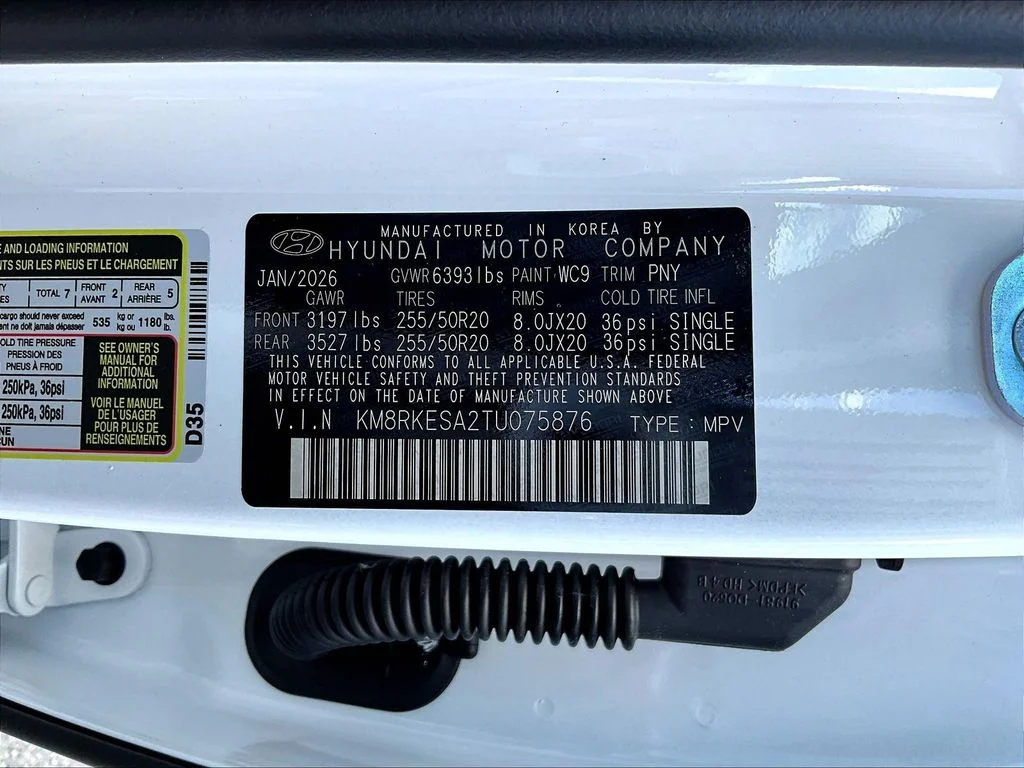 New 2026 White Hyundai Limited image 8