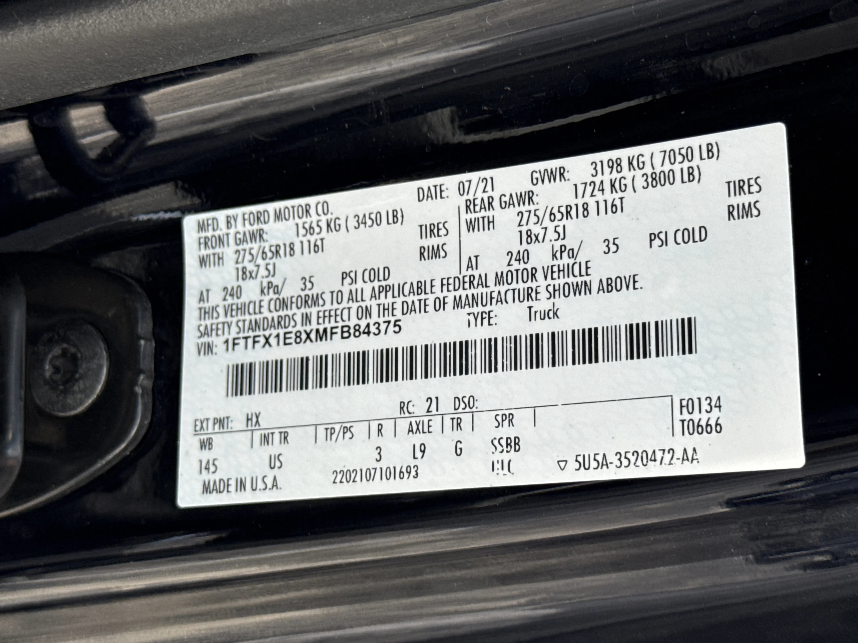 Used 2021 Antimatter Blue Metallic Ford XLT image 44