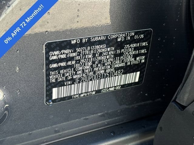 New 2026 MAGNETITE GRAY METALLIC Subaru Limited image 42