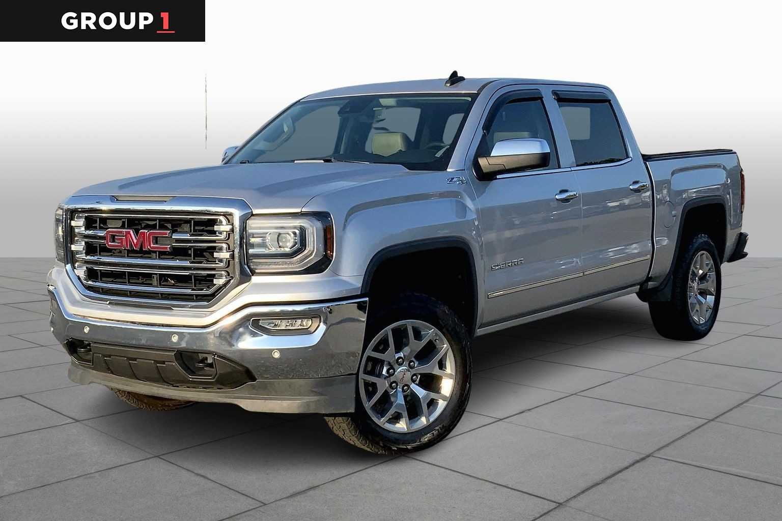 QUICKSILVER METALLIC 2018 GMC Sierra 1500 SLT Crew Cab 4WD Pickup Truck Four-Wheel Drive