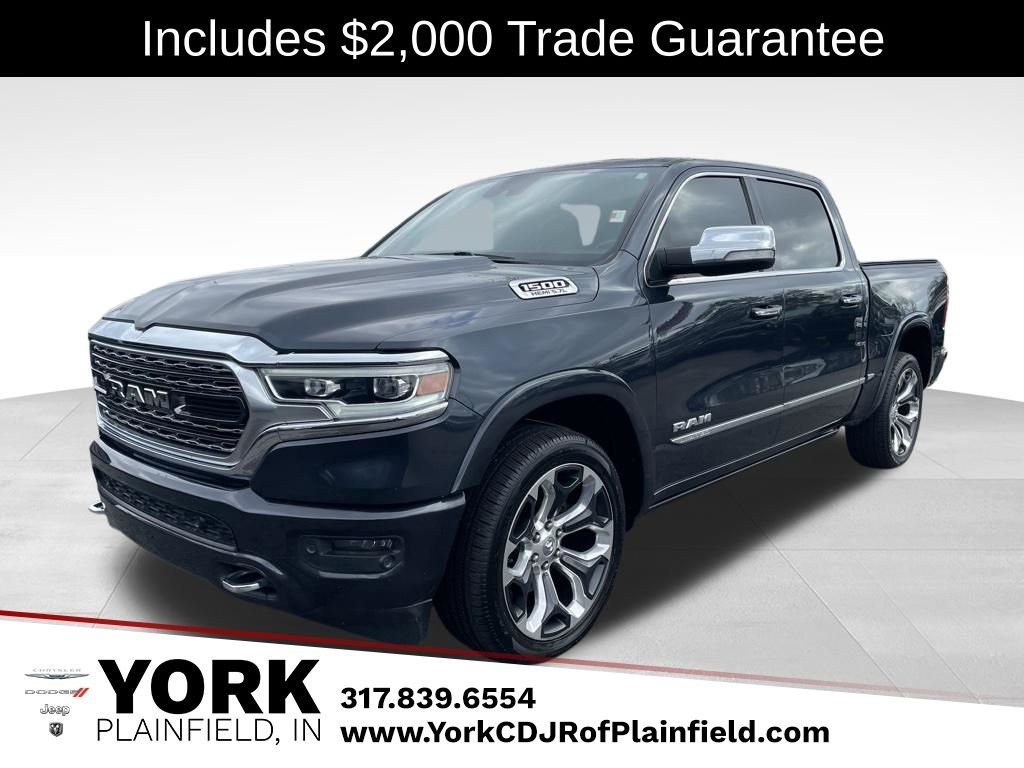 Gray 2020 RAM 1500 Limited Crew Cab 4WD Pickup Truck Four-Wheel Drive 8-Speed Automatic