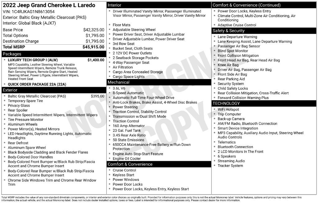 Used 2022 Gray Jeep Laredo image 3