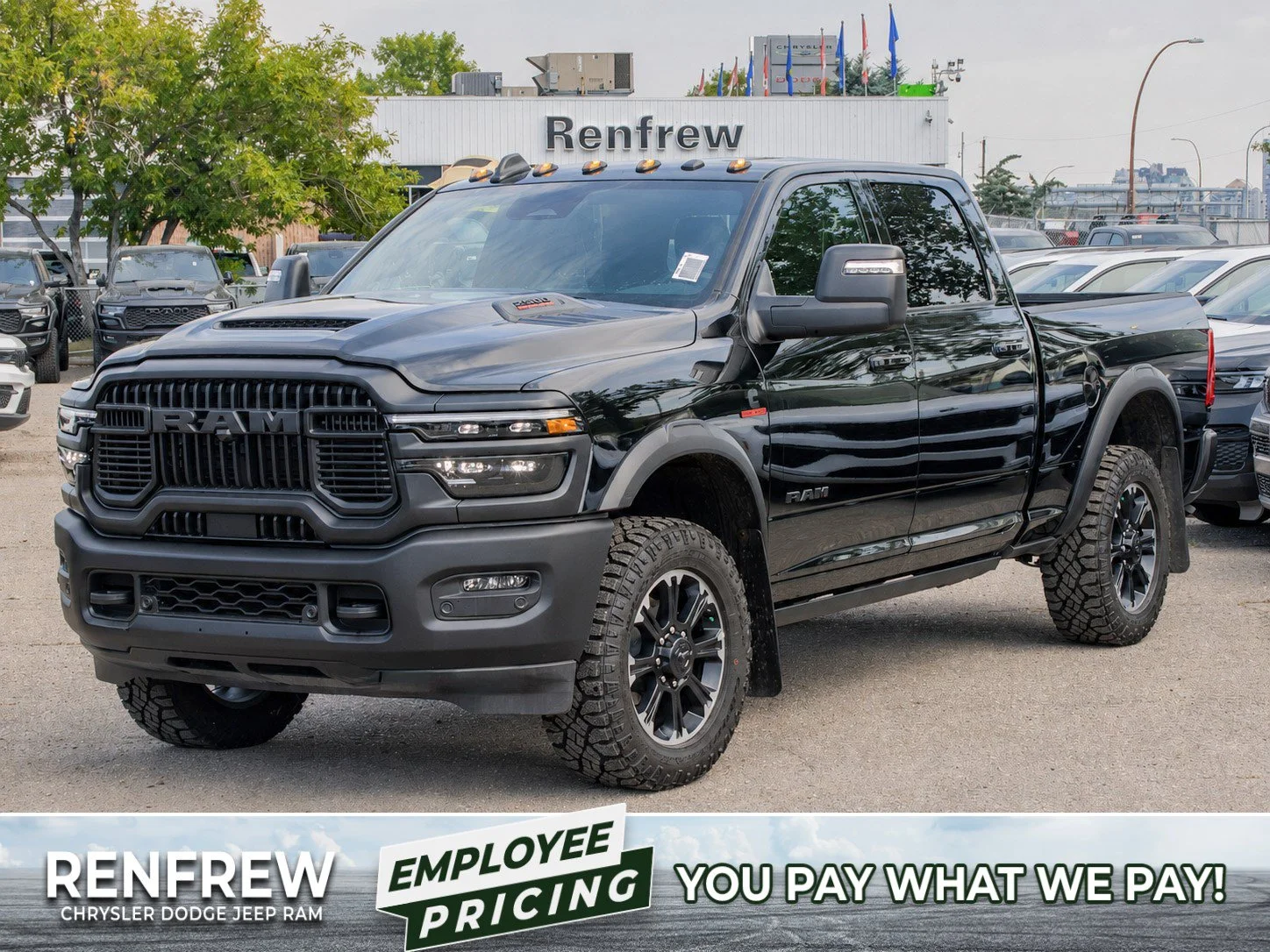New 2026 Black RAM Rebel* Crew Cab 4x4, 34 Inch A/T Tires, Sunroof, Harman/Kardon Audio image 1