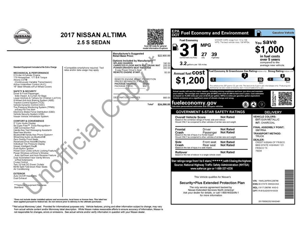 Used 2017 Gray Nissan 2.5 S image 2