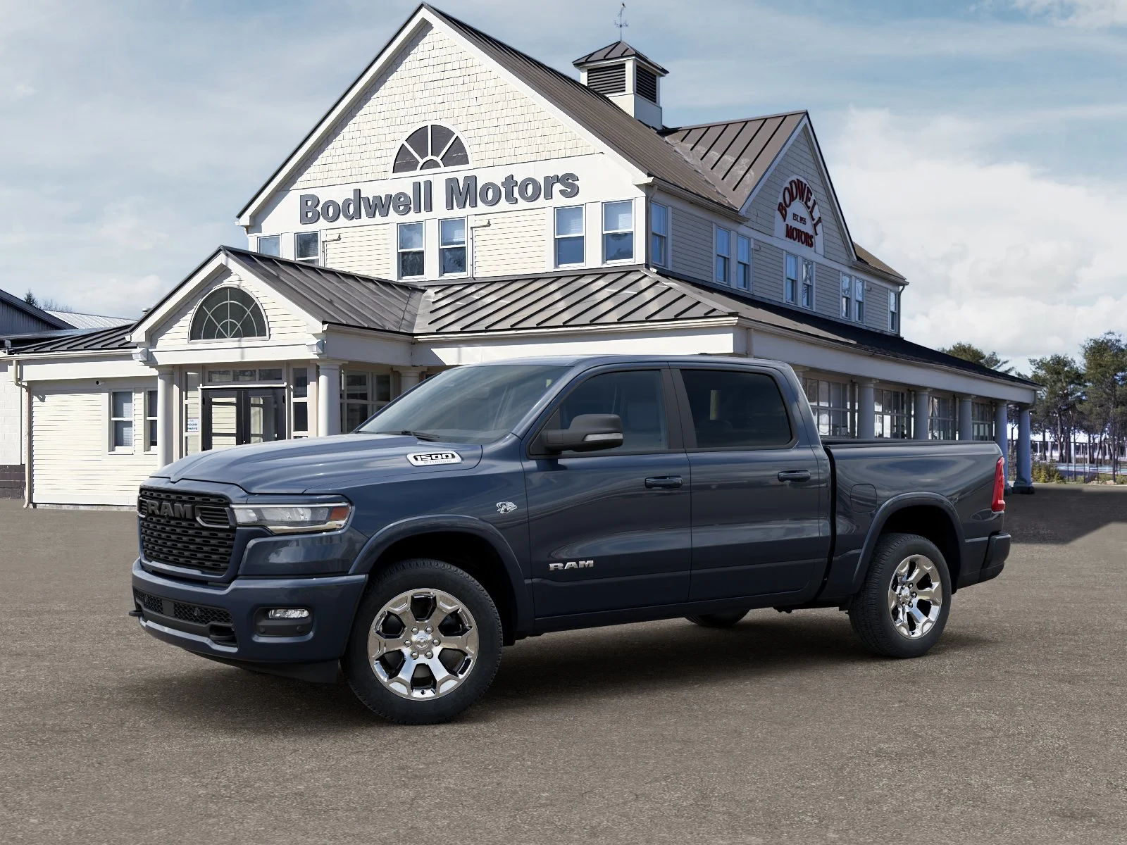 New 2026 Forged Blue Metallic Exterior Paint RAM Big Horn Quad Cab 4x2 6
