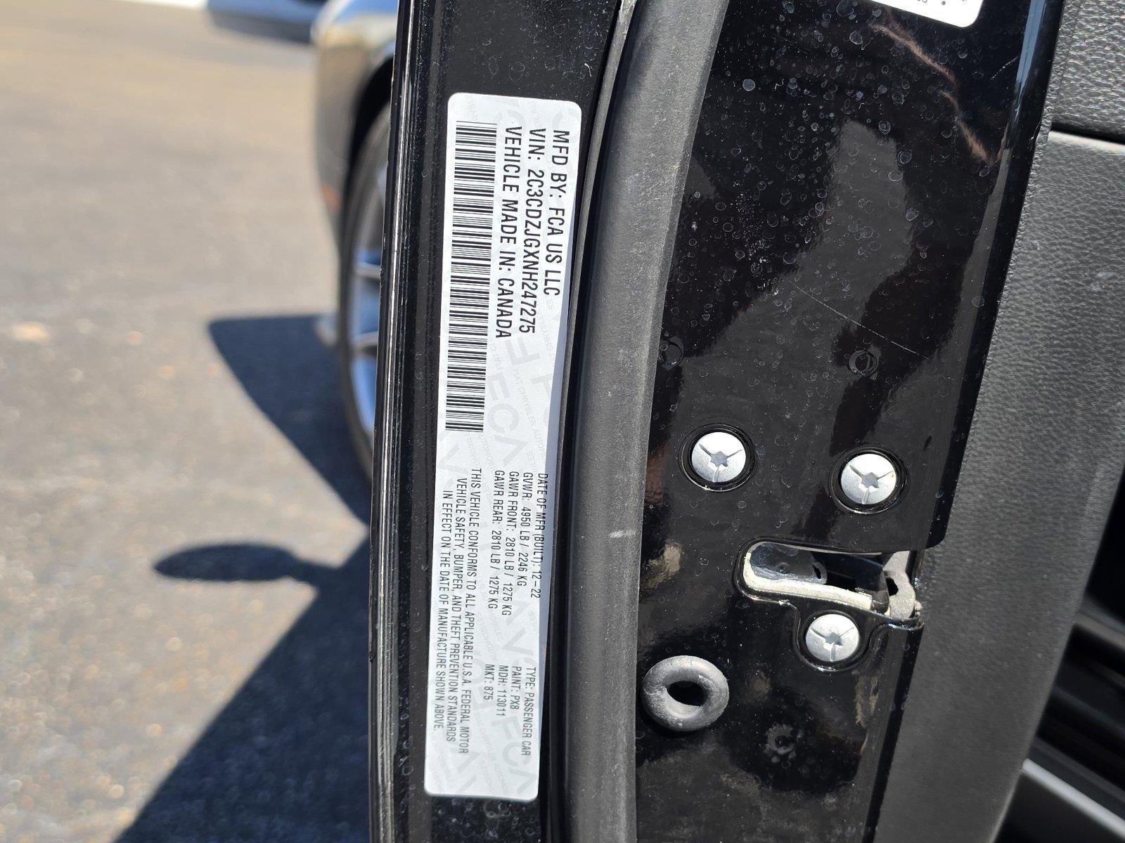 Used 2022 Pitch Black Clearcoat Dodge GT image 16