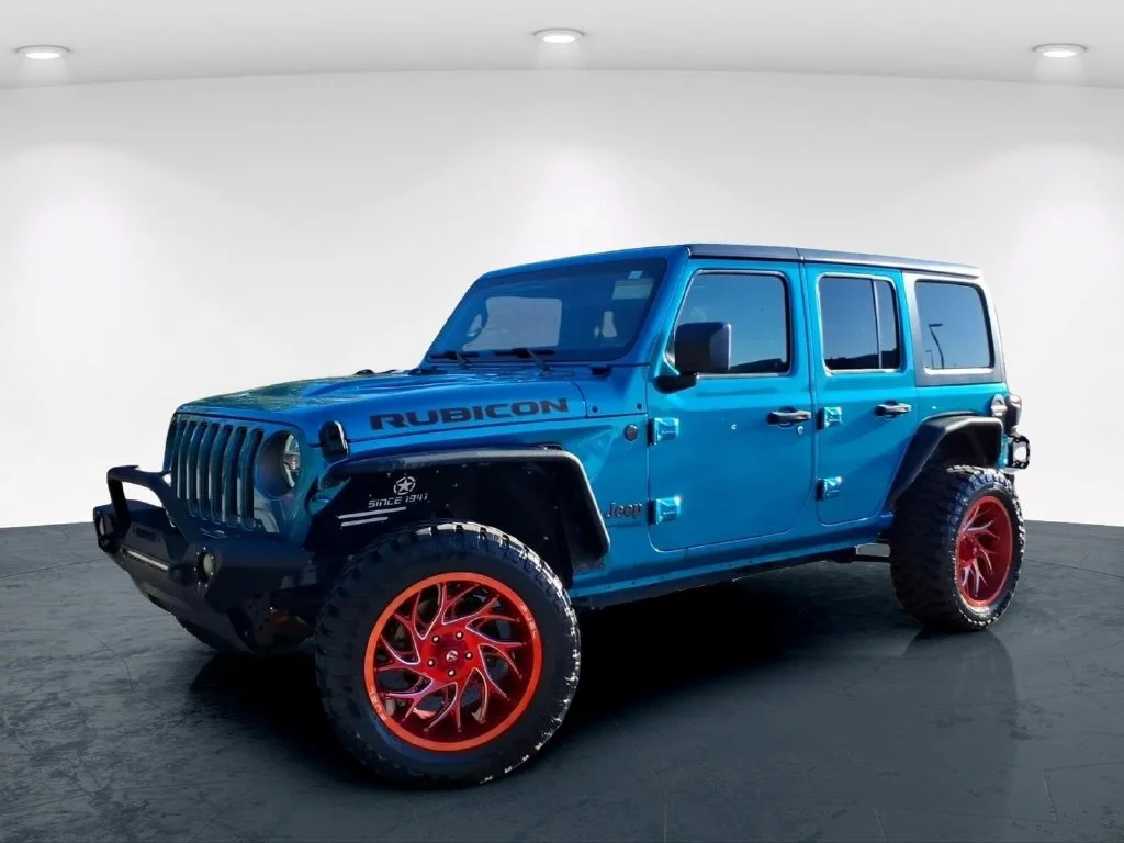 Used 2020 Teal Jeep Unlimited Rubicon image 2